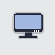 Computer Desktop Vector Icon