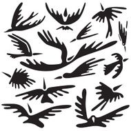 birds abstract symbols