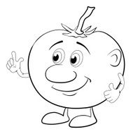 Character tomato outline