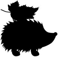 Igel mit Blatt