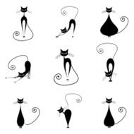 Black cats collection for your design