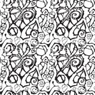 Seamless pattern with abstract heart N2