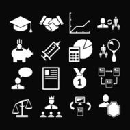 Set icons of human resources management