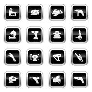 Supergloss Black Icons - Power Tools