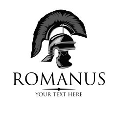 Vector silhouette of an ancient Roman helmet