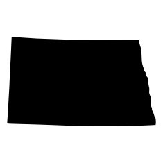 Map of the U S state North Dakota N2