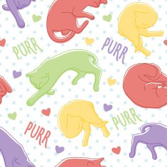 Sleeping cats pattern