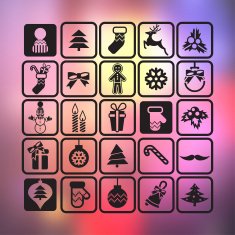 Christmas icons set N142