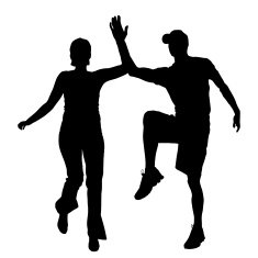 Vector silhouette of couple N274