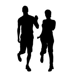 Vector silhouette of couple N275