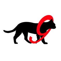 Silhouette depicting proverb Cats have 9 lives N2