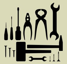 Hand tool silhouette set N2
