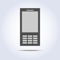 Phone retro icon gray colors