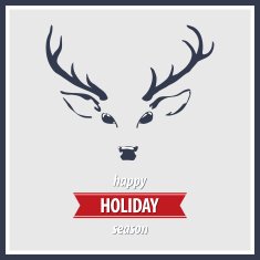 Holiday Greeting Card with Reindeer