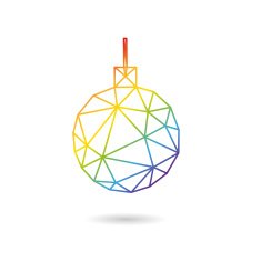 Christmas ball abstract isolated on a white backgrounds vector illustration