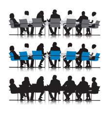 Vector of Business people meeting in board