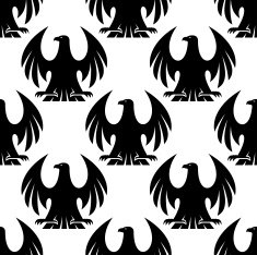 Black eagle seamless pattern