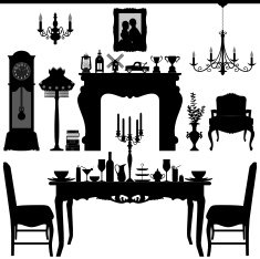 Dining Area Traditional Old Antique Furniture Interior Design