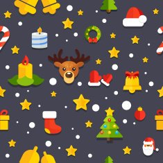 NYChristmasPatternBackgroundGray N2