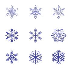Snowflake flat icons