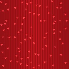 Seamless holiday red striped pattern with hearts