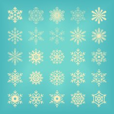Set of vectors snowflakes N2