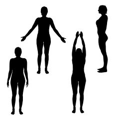 Vector silhouette of woman N140