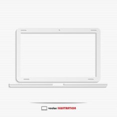 Abstract laptop web icon