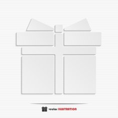 Abstract gift box web icon