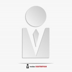 Abstract businessman web icon