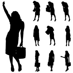 Vector silhouette of a businesswoman N44