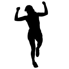 Vector silhouette of a woman N1423