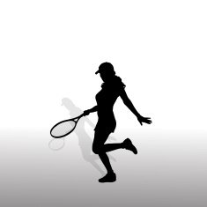 Vector silhouette of the woman N53