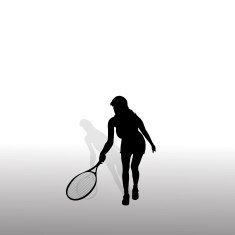 Vector silhouette of the woman N54