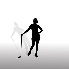 Vector silhouette of the woman N60