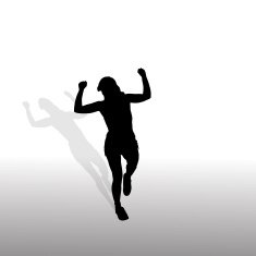 Vector silhouette of a woman N1436