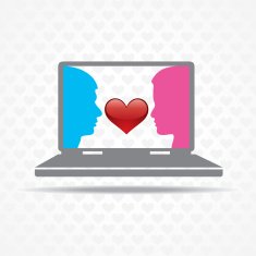 Love by technology concept stock vector