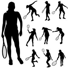 Vector silhouette of the woman N65