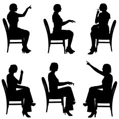 Vector Silhouette Of People N532