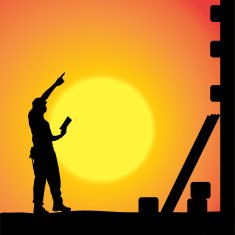 Vector silhouette of a man N587