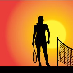 Vector silhouette of the woman N74