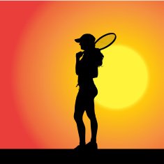 Vector silhouette of the woman N75