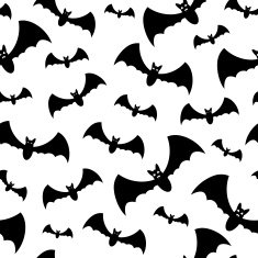 Seamless pattern with bats