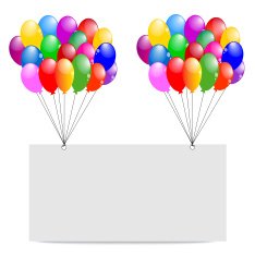 air marbles and clean sheet of paper for text