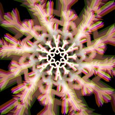 Christmas snowflake sign with aberrations N2
