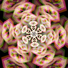 Christmas snowflake sign with aberrations N3