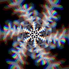Christmas snowflake sign with aberrations N4