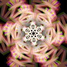 Christmas snowflake sign with aberrations N5