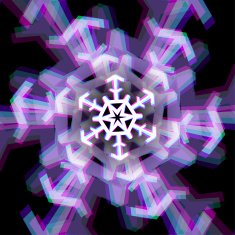 Christmas snowflake sign with aberrations N6