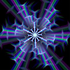 Christmas snowflake sign with aberrations N7
